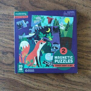 MudPuppy Magnetic Puzzle (Forest Night & Day) 2 Puzzles in 1